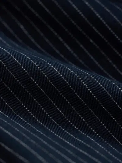 Rrl Pinstriped Tailored Trousers In Blue