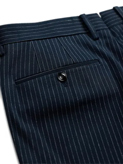 Rrl Pinstriped Tailored Trousers In Blue