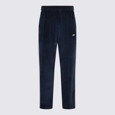 Adidas Originals By Wales Bonner Navy Cotton Wb Velour Tp Pants In Blue