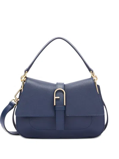 Furla Leather Tote Bag In Blue