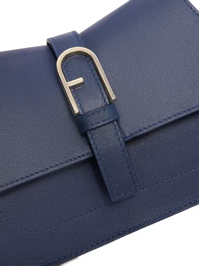 Furla Leather Tote Bag In Blue