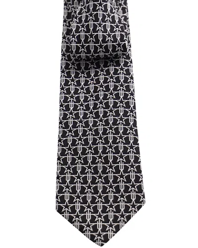 Givenchy Star-printed Necktie (authentic Pre-loved) In Black