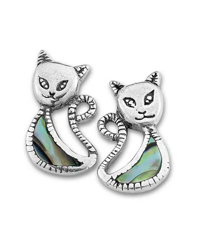 Samuel B. Fine Jewelry Silver Abalone Earrings In Silver