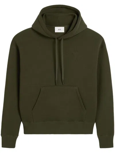 Ami Alexandre Mattiussi Frontal Pockets Hoodie In Green