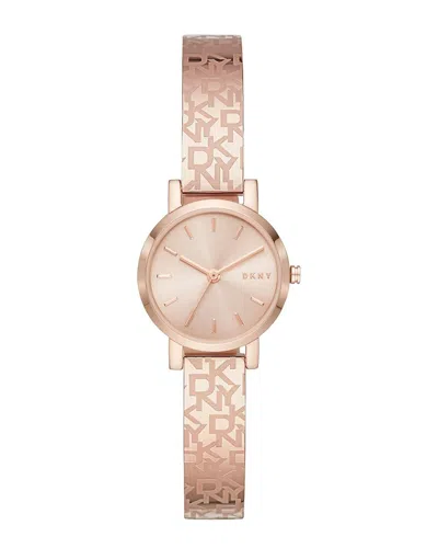 Dkny Women's Soho Rose Gold Dial Watch In Gold