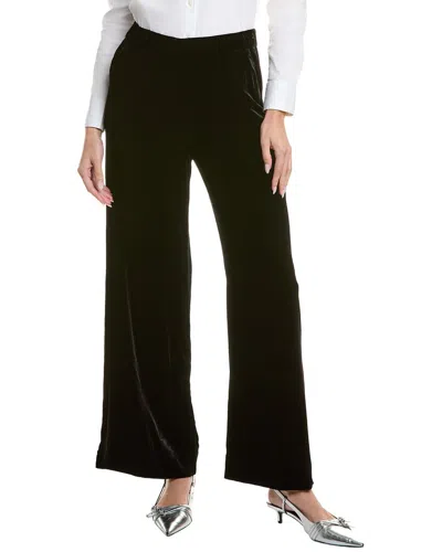 Faherty Stretch Silk Velvet Genevieve Pant In Black