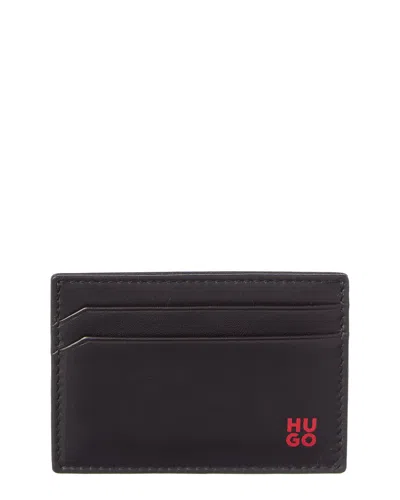 Hugo Boss Tibby Leather Card Holder In Black