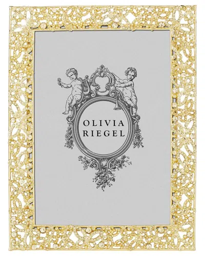 Olivia Riegel Papillon With Jonquil Crystals 5x7 Photo Frame In Gold