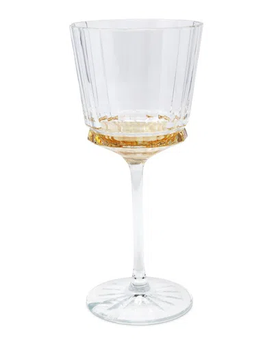 Vivience Set Of 6 Linear Smooth Water Glasses With Shade On The Bottom In Transparent