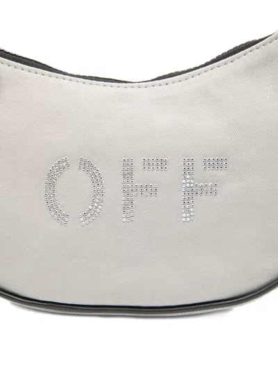 Off-white Zip Shoulder Bag In Gray