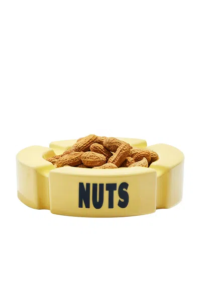 Edie Parker Nuts Or Butts Ceramic Ashtray In Yellow