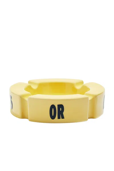 Edie Parker Nuts Or Butts Ceramic Ashtray In Yellow