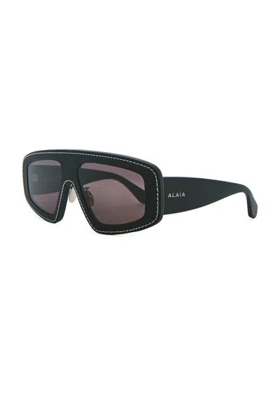 Alaïa Shield Sunglasses In Black
