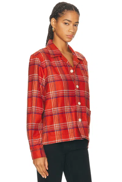 Bode Gable Plaid Overshirt In Multi