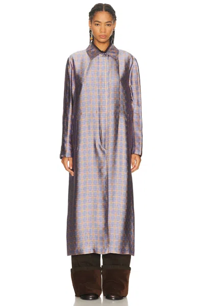 Dries Van Noten Raltonas Coat In Blue