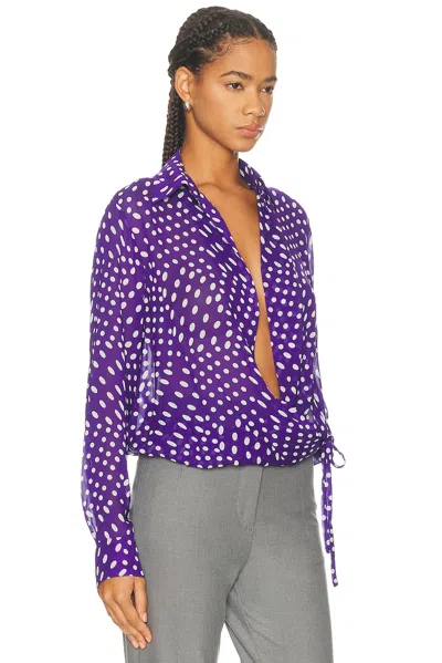 Dries Van Noten Cedal Shirt In Purple