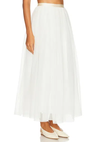 Bode Tulle Tea Skirt In White
