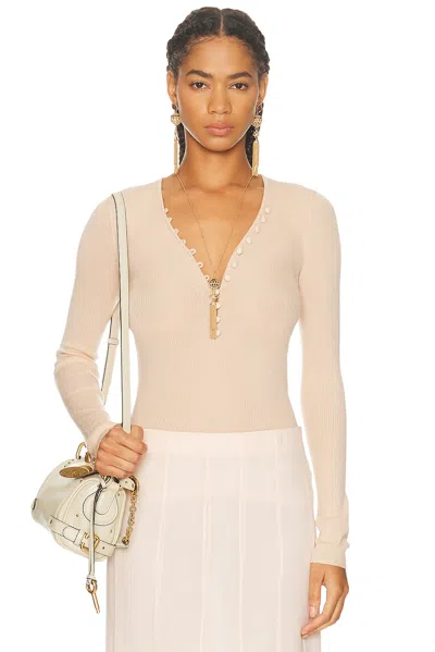 Chloé Long Sleeve Top In Pink