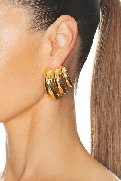 Eliou Tripla Hoop Earrings In Gold
