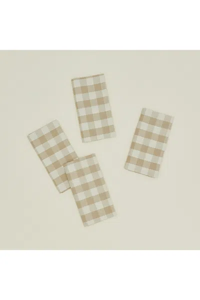 Hawkins New York Essential Gingham Napkins Set Of 4 In White