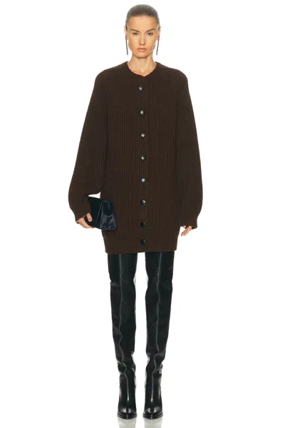Khaite Jina Cardigan In Brown