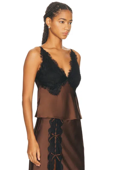 Loveshackfancy Elloryn Top In Brown