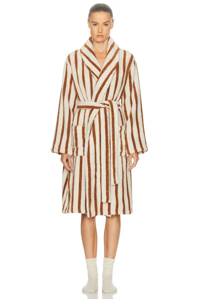 Parachute Terry Stripe Robe In Brown
