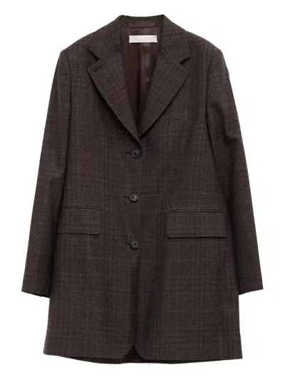 Our Legacy Queens Check-pattern Blazer In Brown