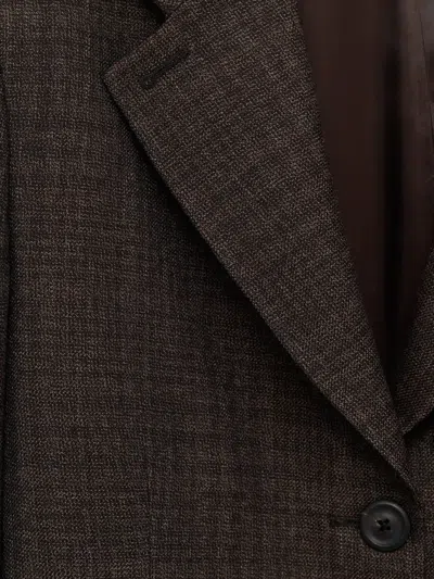 Our Legacy Queens Check-pattern Blazer In Brown