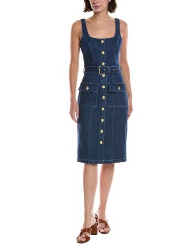 L'agence Idy Denim Tank Dress In Blue