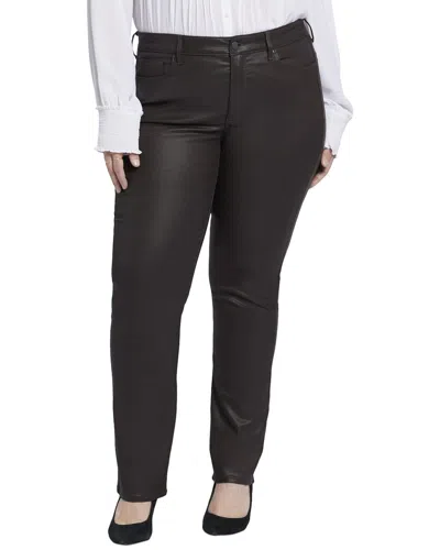 Nydj Plus Marilyn Cordovan Coated Straight Leg Jean In Multi