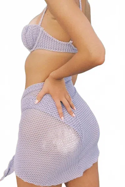 Montce Women's Crochet Sarong In Lavender In Purple