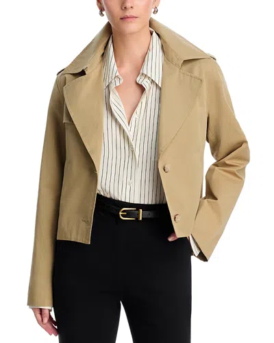 Frame Short Trench Jacket In Neutral