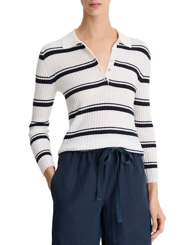 Vince Cashmere And Mulberry Silk Top In Multi