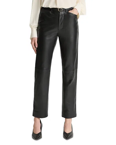 Vince Leather Pants In Black