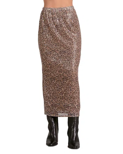 Elan Sequinned Pull On Skirt In Pink