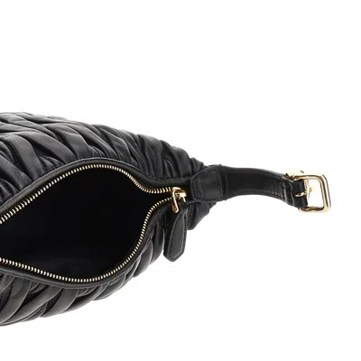 Miu Miu Telassé Nappa Leather Mini Bag In Black