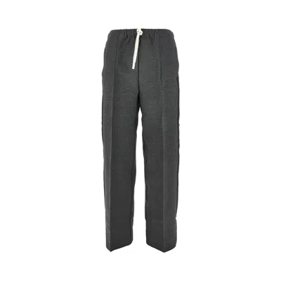Miu Miu Fabric Stitch Jersey Pants In Gray