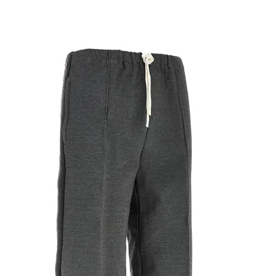 Miu Miu Fabric Stitch Jersey Pants In Gray