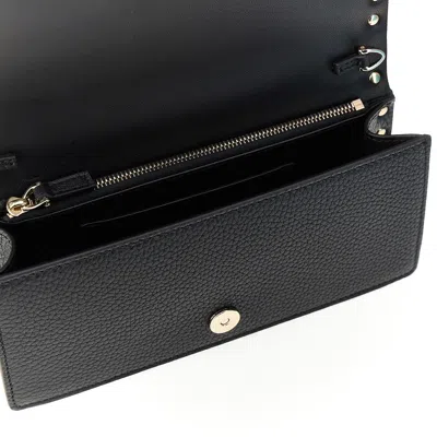 Valentino 'rockstud' Clutch Wallet With Chain In Black