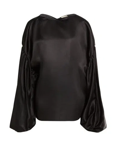 Khaite Woman Top Black Size 4 Silk In Black