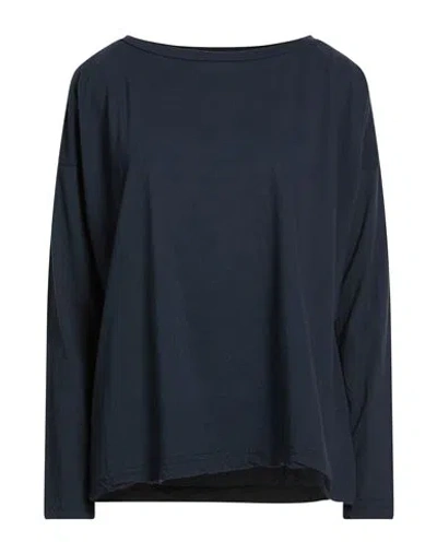 Crossley Woman T-shirt Navy Size L Cotton In Blue