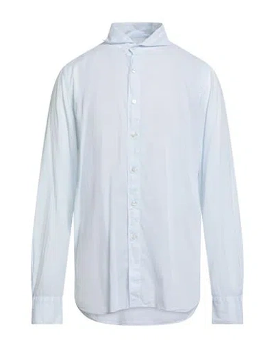 Finamore 1925 Man Shirt Sky Blue Size 17 ½ Cotton In Blue