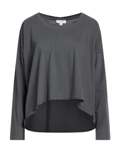 Crossley Woman T-shirt Charcoal Size S Cotton In Gray