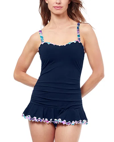 Gottex Canva D Cup One Piece Swimdress In Blue