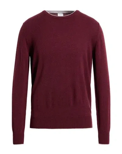 Eleventy Man Sweater Burgundy Size M Cashmere In Red
