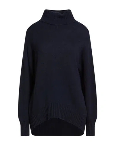 Drumohr Woman Turtleneck Midnight Blue Size M Cashmere In Blue