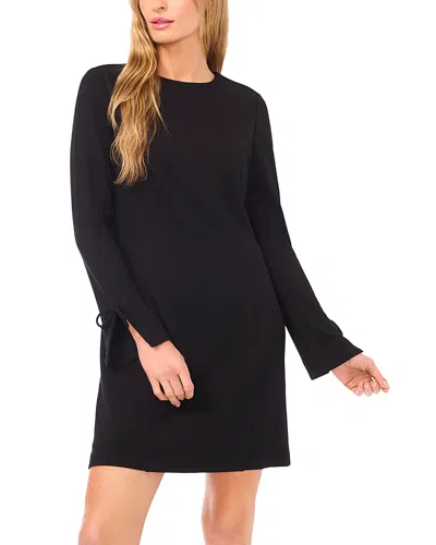 Cece Round Neck Mini Dress In Black