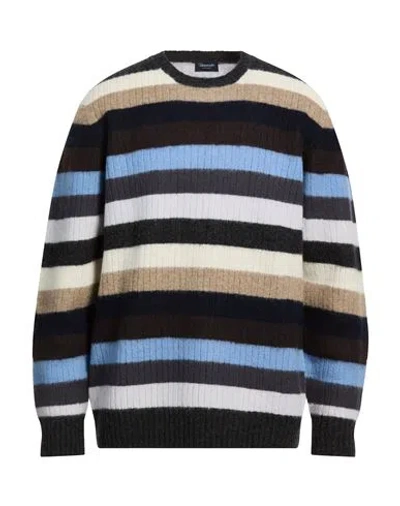 Drumohr Man Sweater Cream Size 46 Lambswool In Multi
