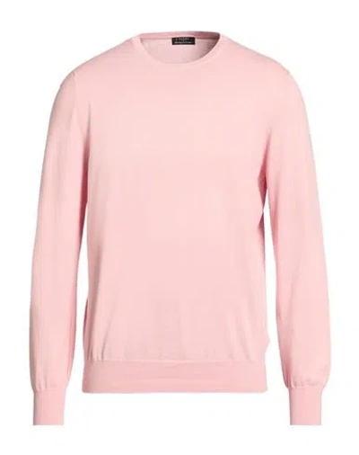 Barba Napoli Man Sweater Pink Size 42 Cotton In Pink